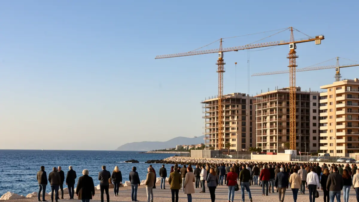 Imagen genérica de construcción de viviendas en la costa mediterránea.